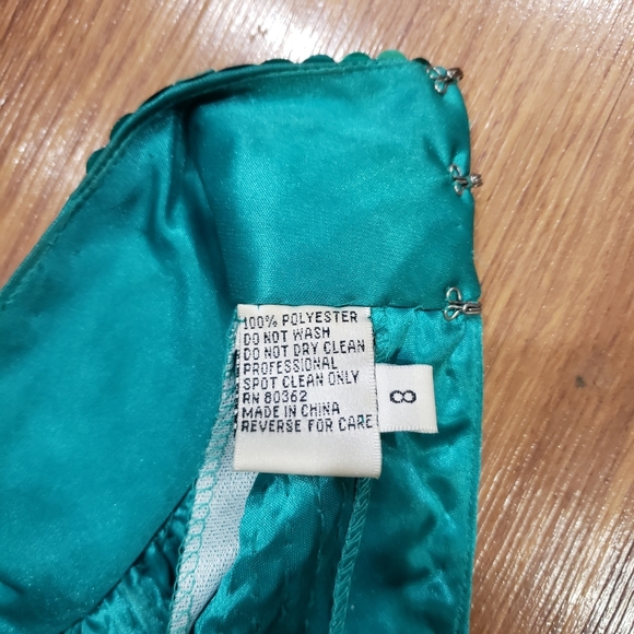 Niteline Teal Sequined Halter Dress! - Picture 5 of 10